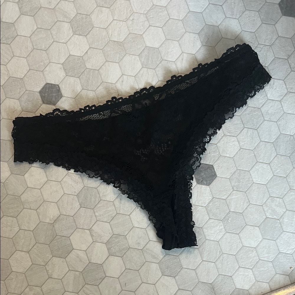 Victoria's Secret Black Lace Panties